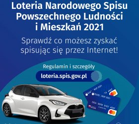na plakacie: reklama loterii narodowego spisu powszechnego