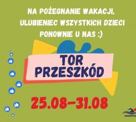 na plakacie: wodny tor przeszkód