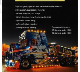 na plakacie ciężarówka