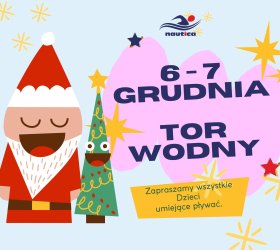 na plakacie informacja o torze wodnym